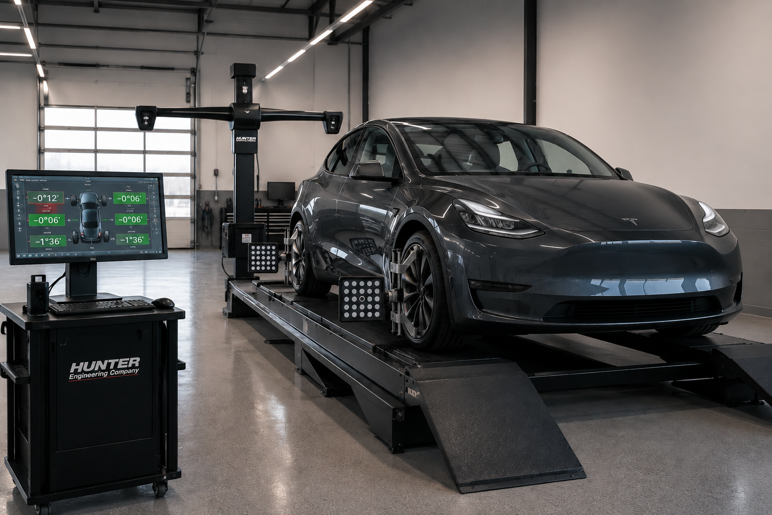 3D-Achsvermessung mit Hunter Engineering Messsystem
